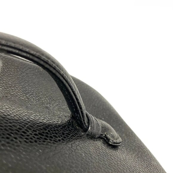 Auth CHANEL - A01997 Black Calfskin Vanity Bag Gold hardware - Picture 8 of 16